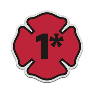 1* Asterisk Firefighter 1 Ass to Risk Fire Rescue Maltese Cross Sticker Decal V2 Rotten Remains