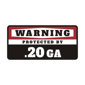 20 GA Security Decal Gauge Protected Shotgun Ammo Vinyl Sticker Rotten Remains