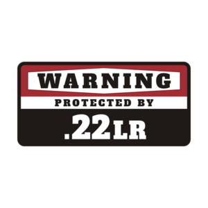 .22LR Security Decal Protected 22 Long Rifle Gun Ammo Vinyl Sticker Rotten Remains