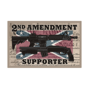 2nd Amendment Confederate Rebel Flag Sticker Decal Guns 2A We the People V2 Rotten Remains