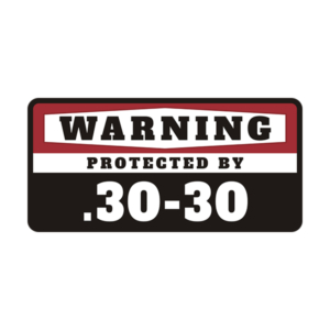 .30-30 Security Decal Protected .30-30 Rifle Gun Ammo Vinyl Sticker Rotten Remains