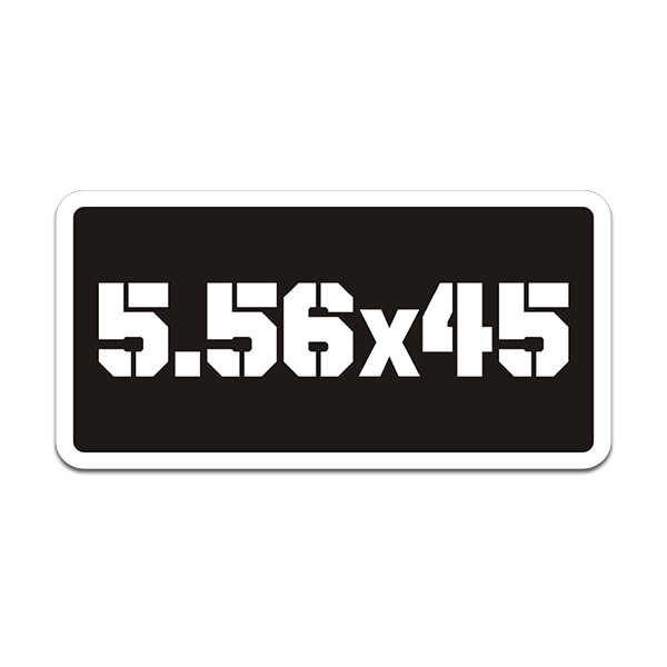 5.56×45 Ammo Can Black White Sticker Decal Rotten Remains