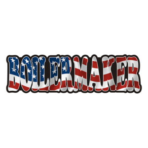 Boilermaker Decal American Flag USA United States Vinyl Hard Hat Sticker Rotten Remains