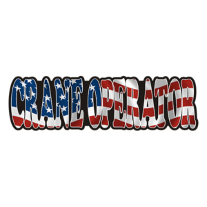 Crane Operator Decal American Flag USA United States Hard Hat Sticker Rotten Remains