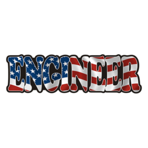 Engineer Decal American Flag USA United States Vinyl Hard Hat Sticker Rotten Remains