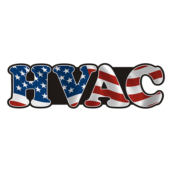 HVAC Decal American Flag Heating USA United States Hard Hat Sticker Rotten Remains
