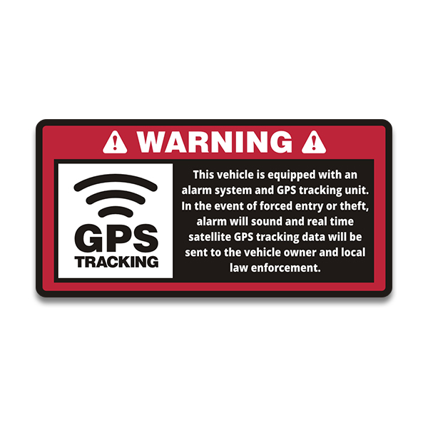 Alarm & GPS Security Warning Window Sticker Decal (RED) Rotten Remains