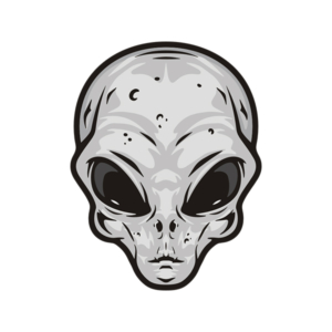 Alien Gray Extraterrestrial Area 51 Roswell Sci Fi Vinyl Sticker Decal V3 Rotten Remains