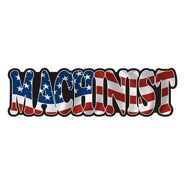 Machinist Decal American Flag USA United States Vinyl Hard Hat Sticker Rotten Remains