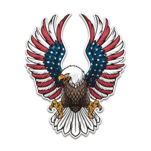 American Eagle Flag USA United States Patriot Sticker Decal Rotten Remains
