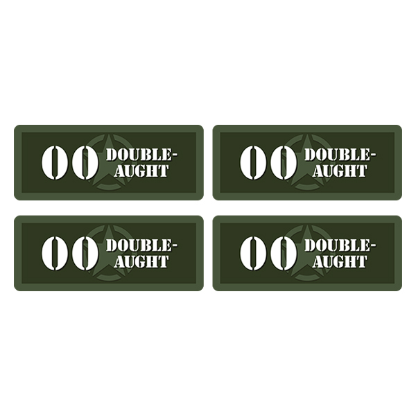 00 Double-Aught Ammo Can Label Sticker 4PK Box Case Decal V5 Rotten Remains
