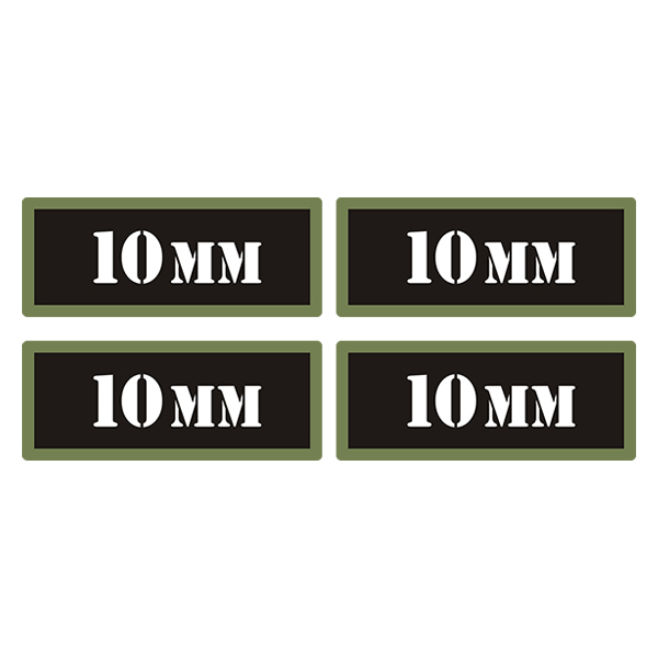 10MM Ammo Can Label Sticker 4PK Box Case Decal V3 Rotten Remains