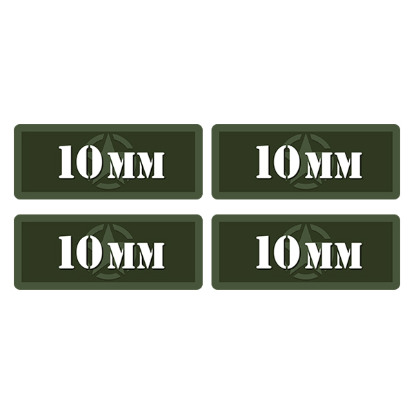 10MM Ammo Can Label Sticker 4PK Box Case Decal V5 Rotten Remains