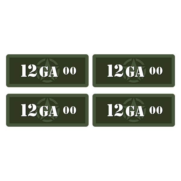 12GA 00 Ammo Can Label Sticker 4PK Box Case Decal V5 Rotten Remains