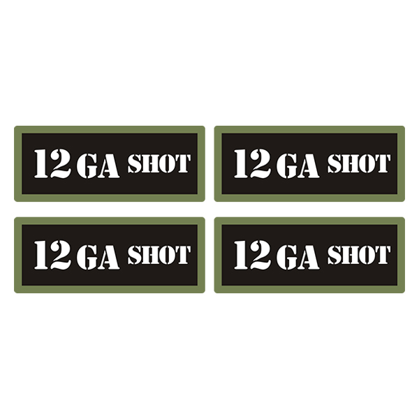 12GA SHOT Ammo Can Label Sticker 4PK Box Case Decal V3 Rotten Remains
