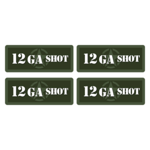 12GA SHOT Ammo Can Label Sticker 4PK Box Case Decal V5 Rotten Remains
