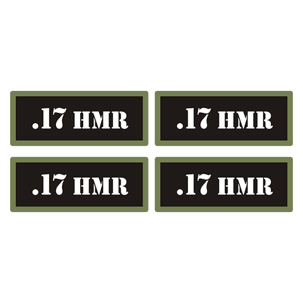 .17 HMR Ammo Can Label Sticker 4PK Box Case Decal V3 Rotten Remains