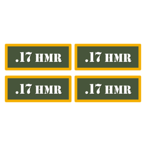 .17 HMR Ammo Can Label Sticker 4PK Box Case Decal V4 Rotten Remains