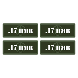 .17 HMR Ammo Can Label Sticker 4PK Box Case Decal V5 Rotten Remains