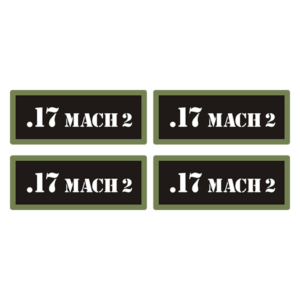 .17 Mach 2 Ammo Can Label Sticker 4PK Box Case Decal V3 Rotten Remains