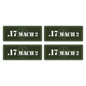 .17 Mach 2 Ammo Can Label Sticker 4PK Box Case Decal V5 Rotten Remains