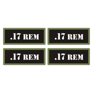 .17 REM Ammo Can Label Sticker 4PK Box Case Decal V3 Rotten Remains