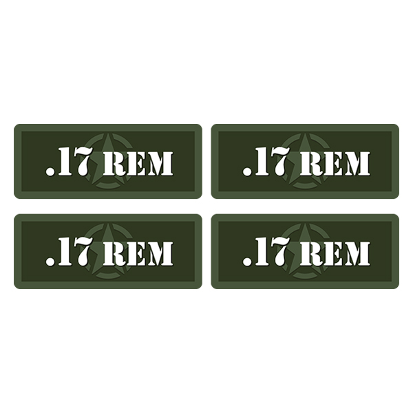 .17 REM Ammo Can Label Sticker 4PK Box Case Decal V5 Rotten Remains