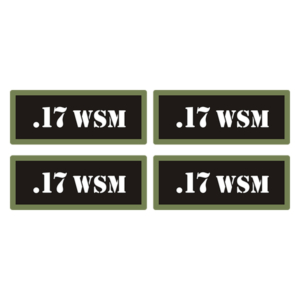 375 SOCOM Reloading Press Decals Ammo Labels 1.95" x .87" Sticker 2 Pack BLK/GRN 