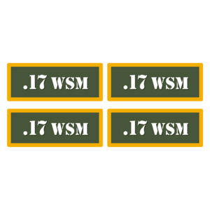 .17 WSM Ammo Can Label Sticker 4PK Box Case Decal V4 Rotten Remains