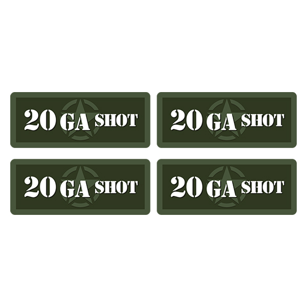 20GA SHOT Ammo Can Label Sticker 4PK Box Case Decal V5 Rotten Remains
