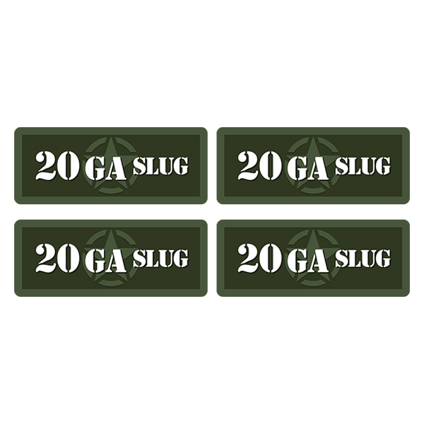 20GA SLUG Ammo Can Label Sticker 4PK Box Case Decal V5 Rotten Remains