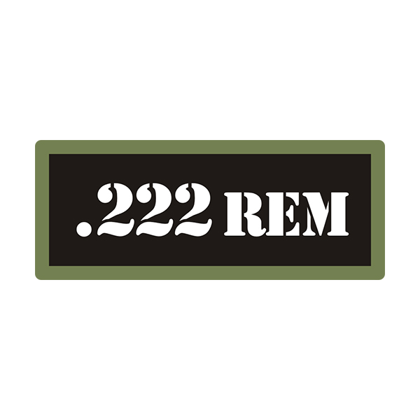 222 REM Ammo Can Stickers Ammunition Gun Case Labels GREEN 3 inch Decals 2 pack 