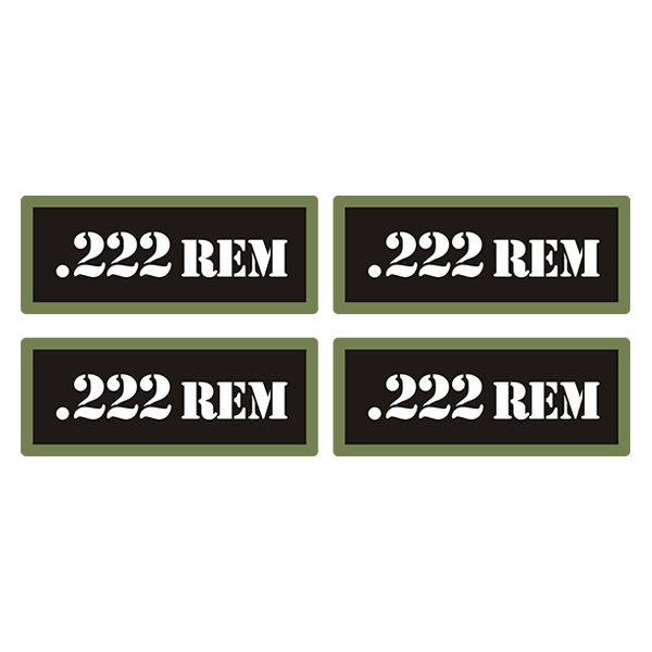 .222 REM Ammo Can Label Sticker 4PK Box Case Decal V3 Rotten Remains