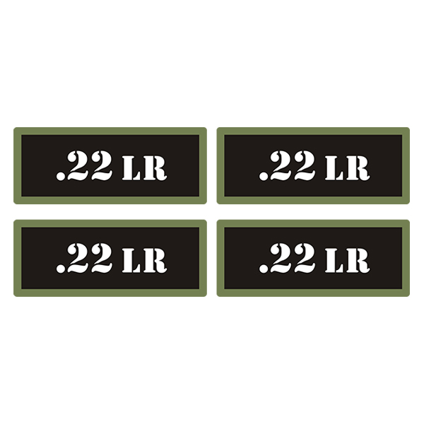 .22LR Ammo Can Label Sticker 4PK Box Case Decal V3 Rotten Remains
