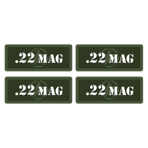 .22 MAG Ammo Can Label Sticker 4PK Box Case Decal V5 Rotten Remains