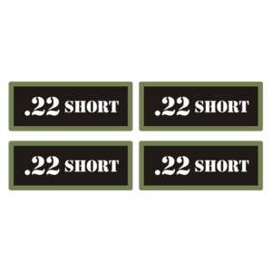 .22 Short Ammo Can Label Sticker 4PK Box Case Decal V3 Rotten Remains