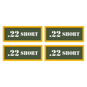 .22 Short Ammo Can Label Sticker 4PK Box Case Decal V4 Rotten Remains