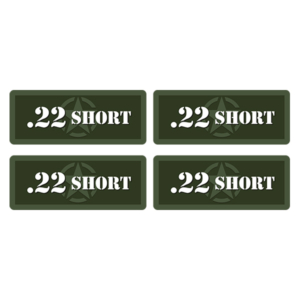 .22 Short Ammo Can Label Sticker 4PK Box Case Decal V5 Rotten Remains