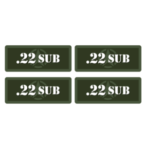 .22 SUB Subsonic Ammo Can Label Sticker 4PK Box Case Decal V5 Rotten Remains