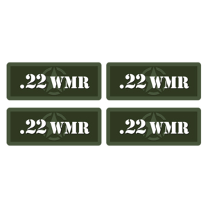 .22 WMR Ammo Can Label Sticker 4PK Box Case Decal V5 Rotten Remains