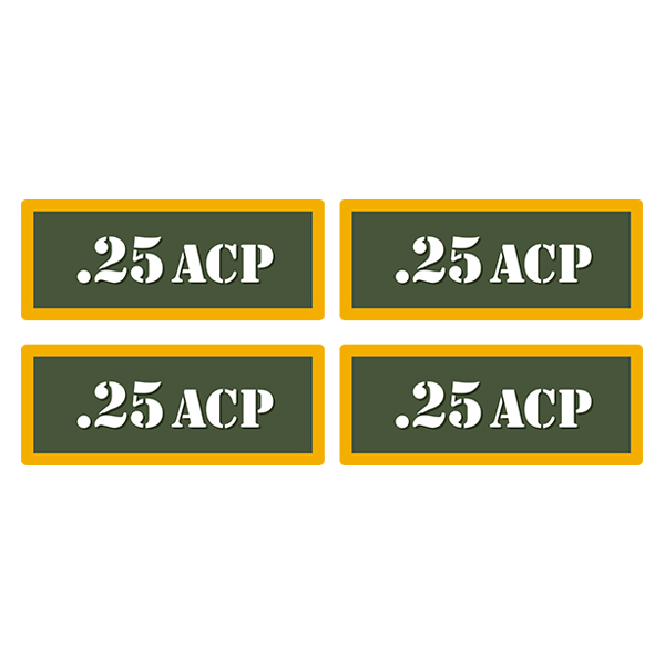 .25 ACP Ammo Can Label Sticker 4PK Box Case Decal V4 Rotten Remains