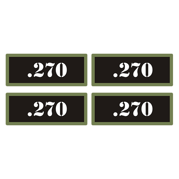 .270 Ammo Can Label Sticker 4PK Box Case Decal V3 Rotten Remains