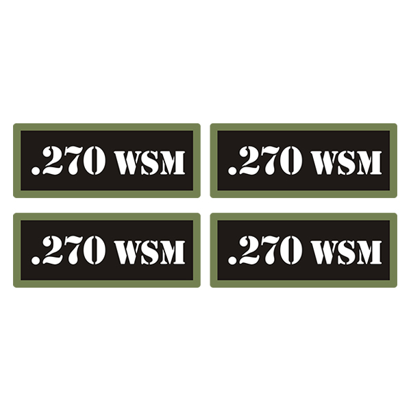 .270 WSM Ammo Can Label Sticker 4PK Box Case Decal V3 Rotten Remains