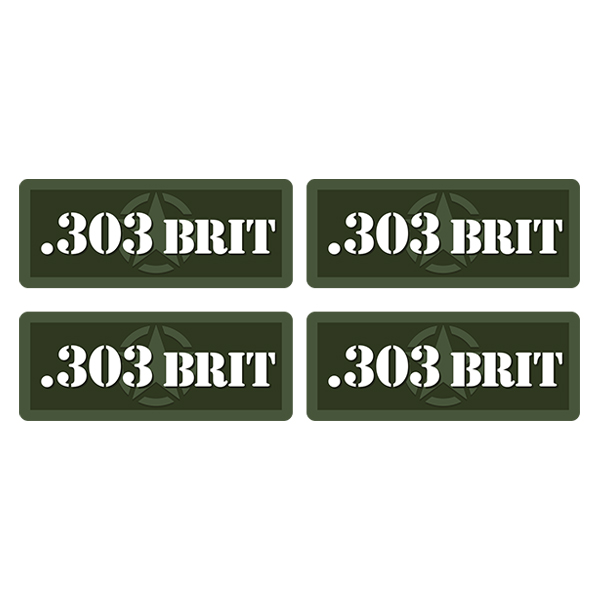 .303 BRIT Ammo Can Label Sticker 4PK Box Case Decal V5 Rotten Remains