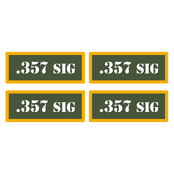 .357 SIG Ammo Can Label Sticker 4PK Box Case Decal V4 Rotten Remains