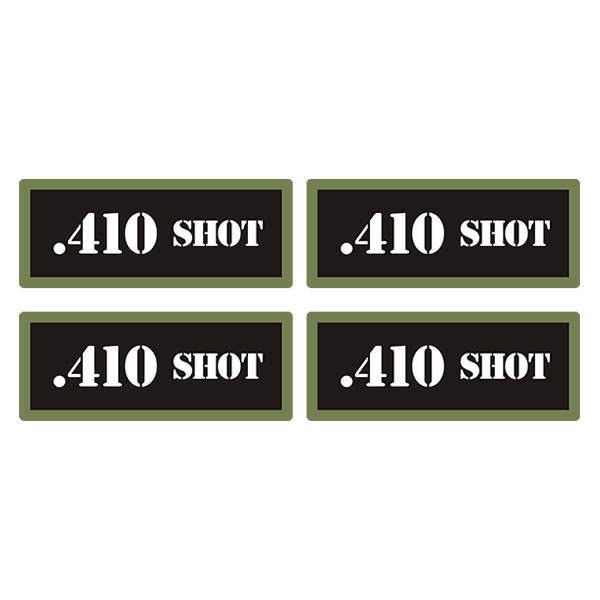 .410 SHOT Ammo Can Label Sticker 4PK Box Case Decal V3 Rotten Remains