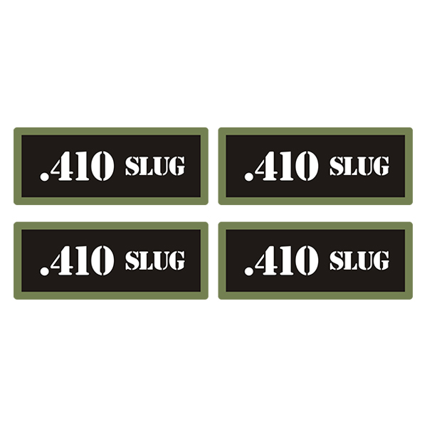 .410 SLUG Ammo Can Label Sticker 4PK Box Case Decal V3 Rotten Remains