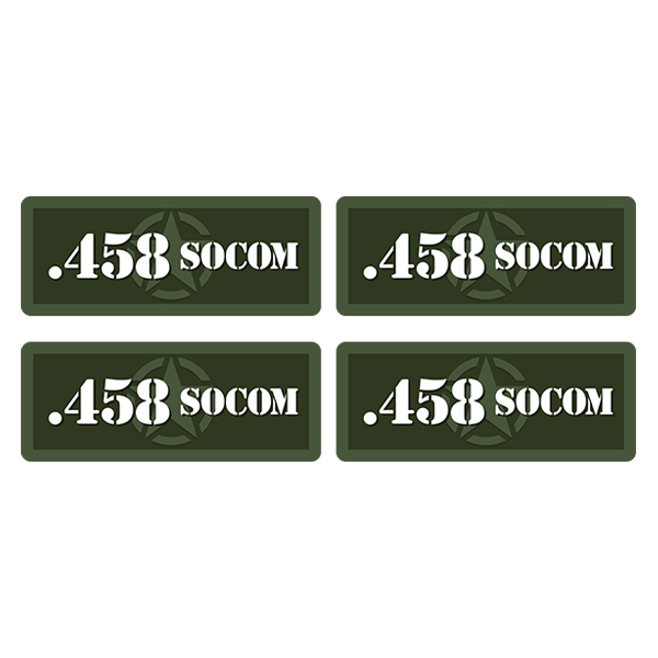 .458 SOCOM Ammo Can Label Sticker 4PK Box Case Decal V5 Rotten Remains