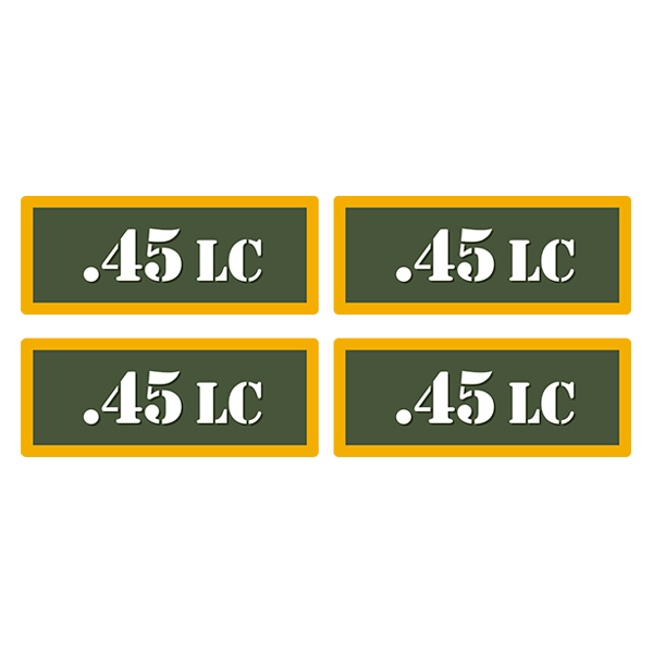 .45 LC Ammo Can Label Sticker 4PK Box Case Decal V4 Rotten Remains
