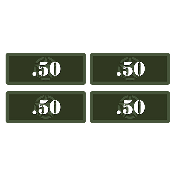 .50 Ammo Can Label Sticker 4PK Box Case Decal V5 Rotten Remains